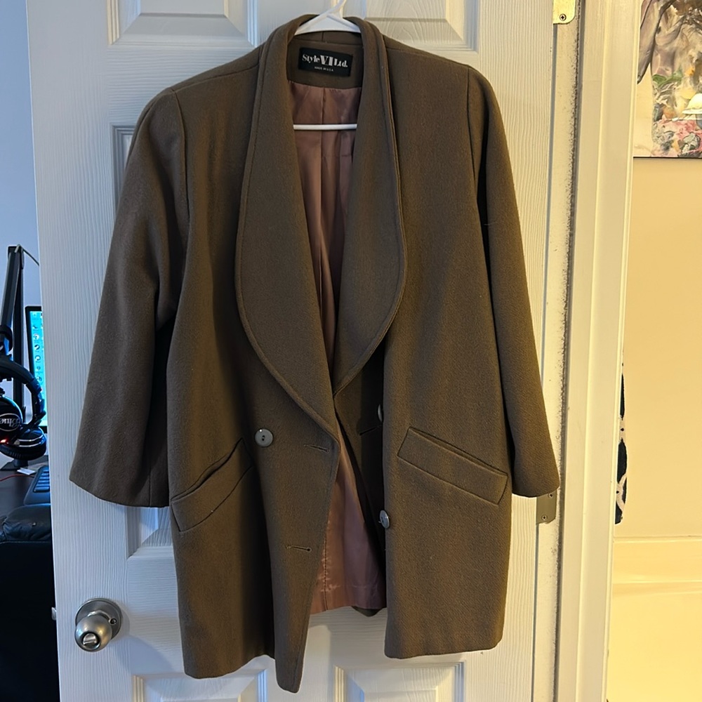 Style LTD Large Jacket 100% Wool 3/4 sleeves